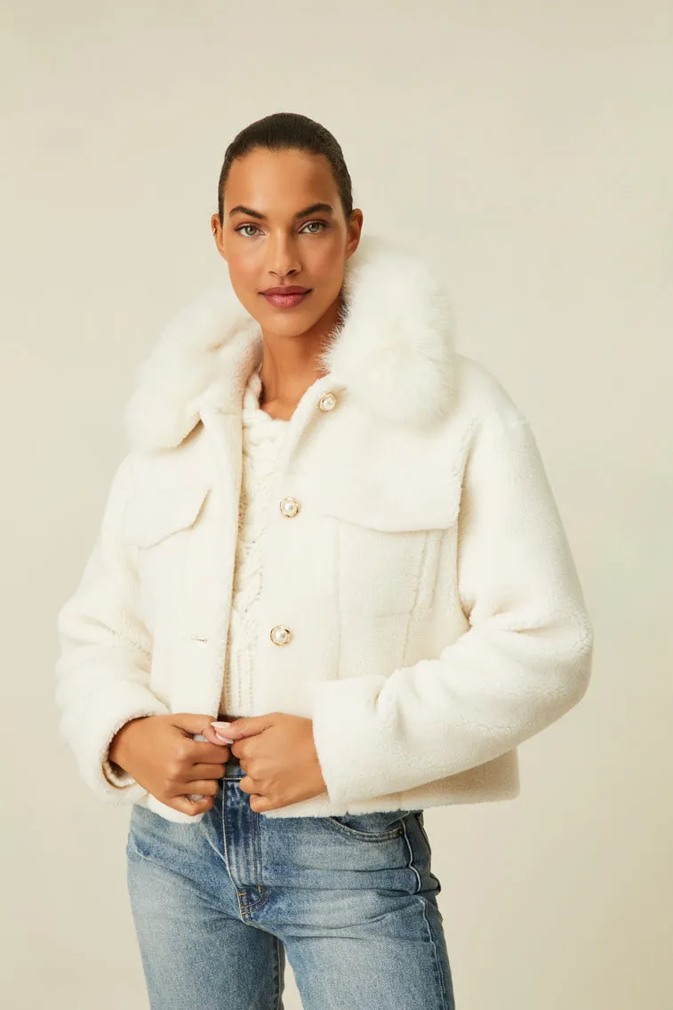 Musica Shearling Jacket sold by LoveShackFancy product image thumbnail 2