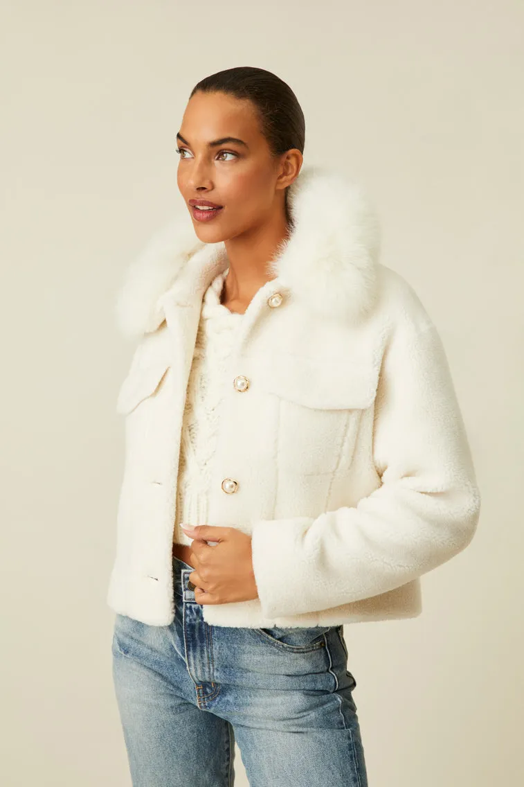 Musica Shearling Jacket sold by LoveShackFancy product image thumbnail 3