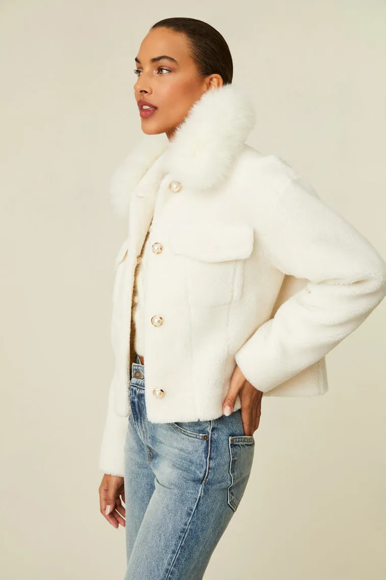 Musica Shearling Jacket sold by LoveShackFancy product image thumbnail 4