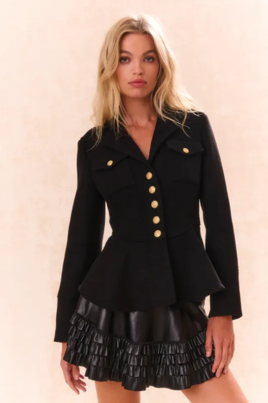 Theda Wool-Blend Military Jacket sold by LoveShackFancy