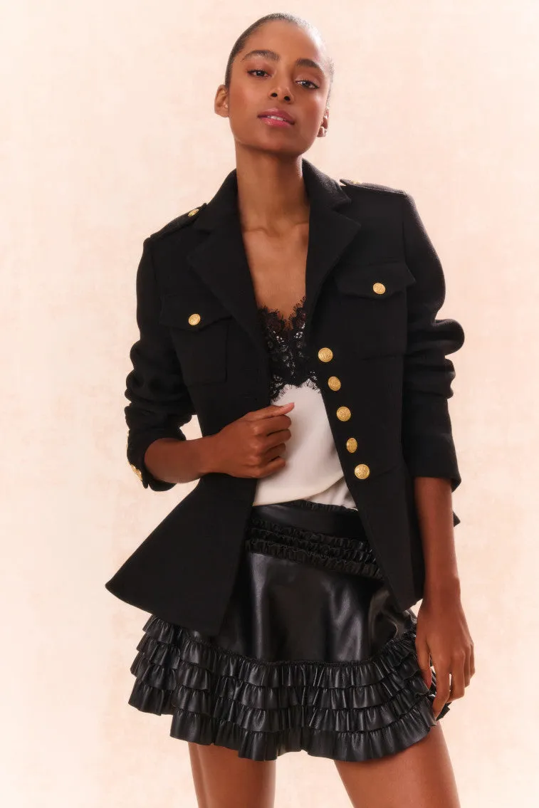 Theda Wool-Blend Military Jacket sold by LoveShackFancy product image thumbnail 3