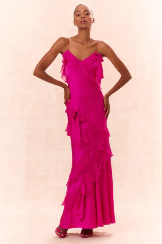 Rialto Silk Ruffle Maxi Dress sold by LoveShackFancy