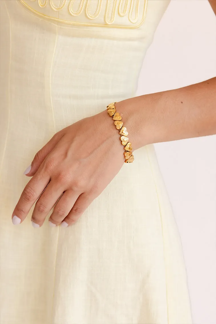 Evie Jewelry Heartbeat Bracelet sold by LoveShackFancy