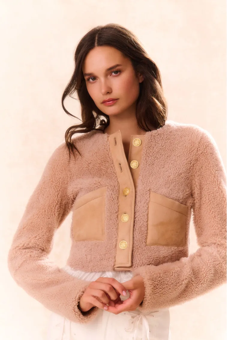 Lully Faux Shearling Jacket sold by LoveShackFancy product image thumbnail 5