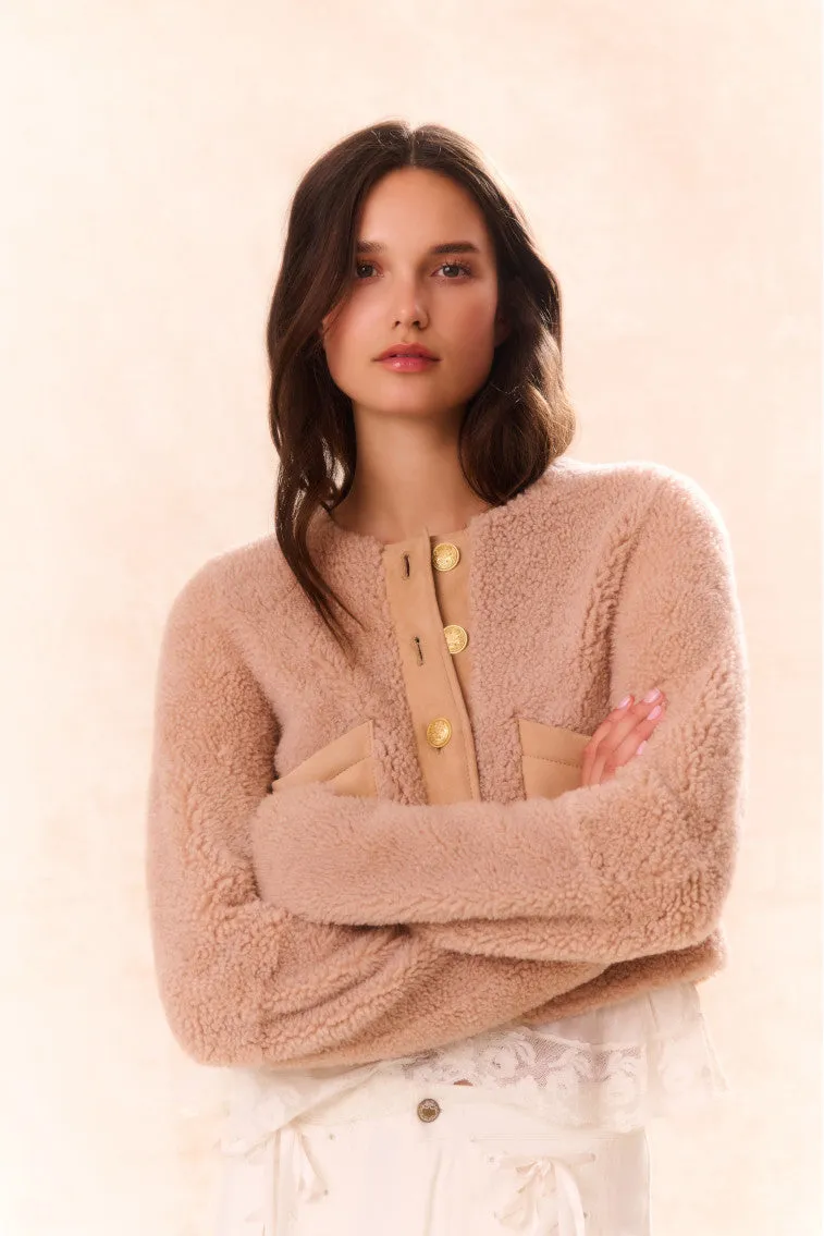Lully Faux Shearling Jacket sold by LoveShackFancy product image thumbnail 3