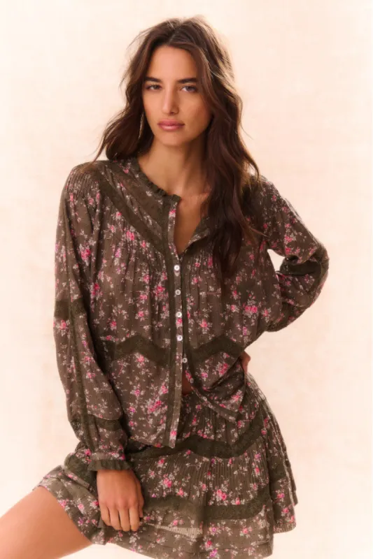 Ravelle Floral Button Down Top sold by LoveShackFancy