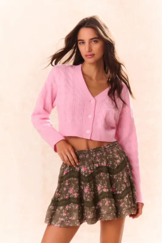 Lorianne Floral Mini Skirt sold by LoveShackFancy