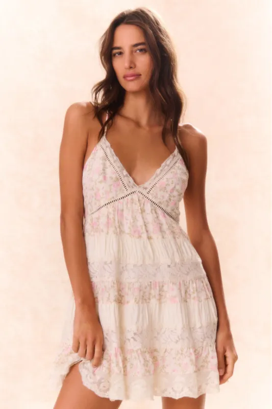 Posie Floral Mini Dress sold by LoveShackFancy