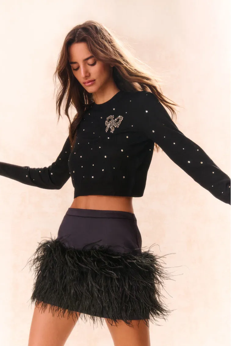 Pammie Embellished Wool Pullover - BLACK sold by LoveShackFancy product image thumbnail 2