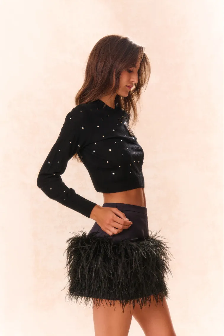 Pammie Embellished Wool Pullover - BLACK sold by LoveShackFancy product image thumbnail 5
