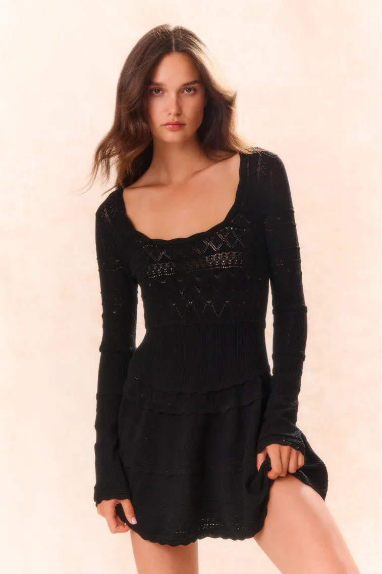 Lavender Pointelle Knit Mini Dress sold by LoveShackFancy