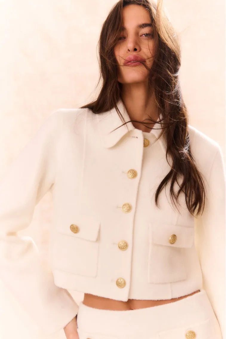 Lettie Wool Military-Inspired Jacket sold by LoveShackFancy product image thumbnail 4