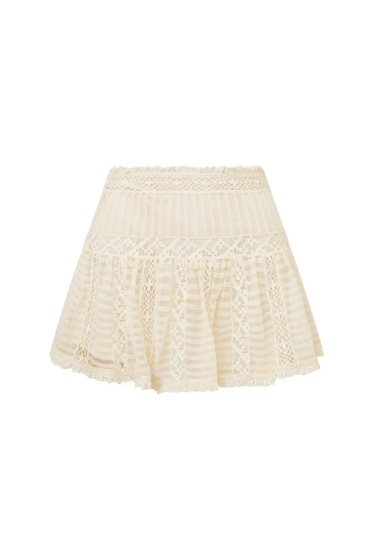 Rubyanne Crochet Lace Mini Skirt sold by LoveShackFancy product image thumbnail 5