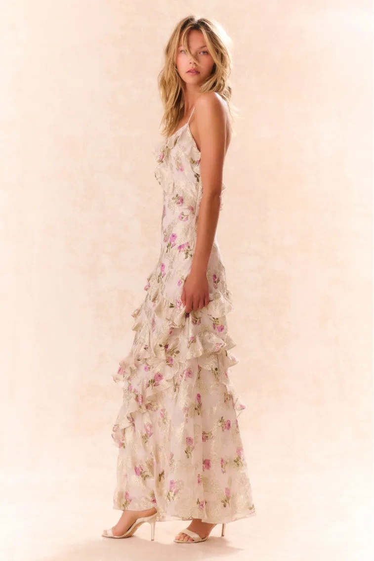 Rialto Floral Silk Maxi Dress sold by LoveShackFancy product image thumbnail 5