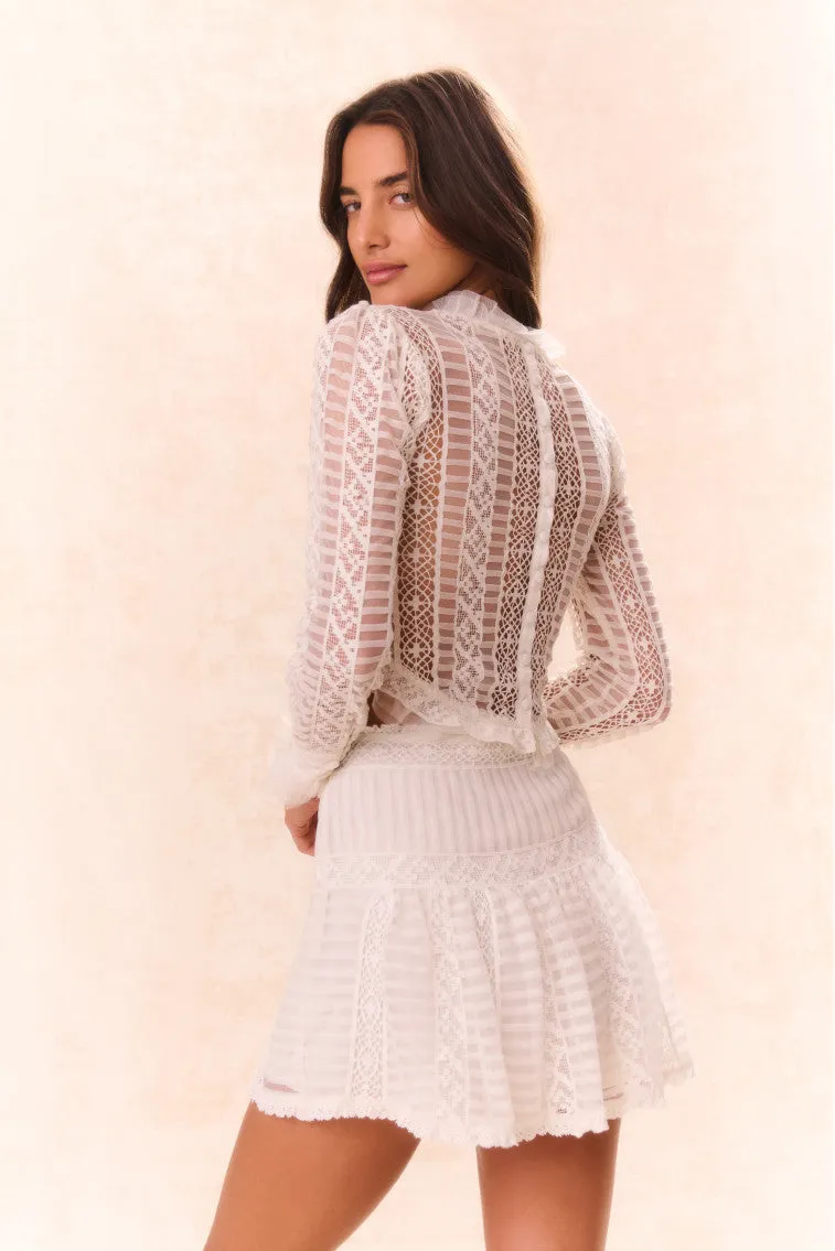 Etheline Crochet Lace Long Sleeve Top sold by LoveShackFancy product image thumbnail 5