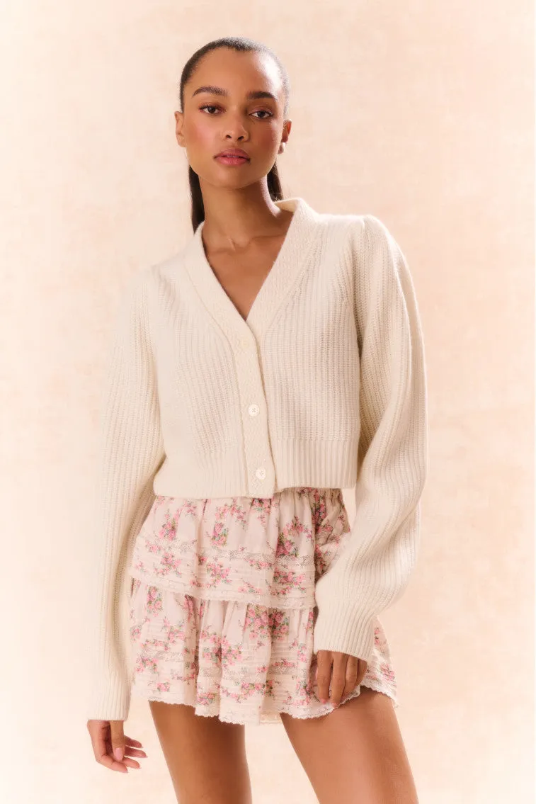 Ruffle Mini Lace-Trimmed Floral Skirt sold by LoveShackFancy product image thumbnail 2