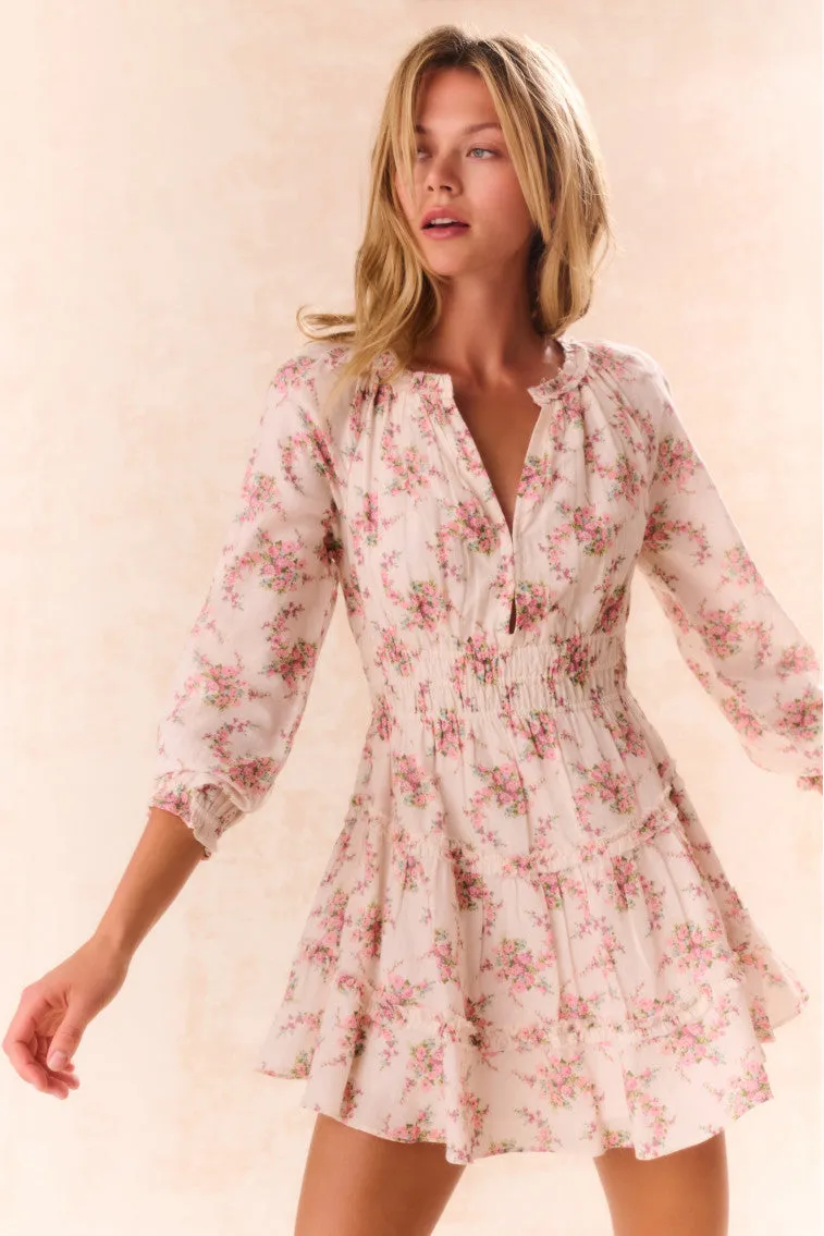 Mellini Floral Cotton Mini Dress sold by LoveShackFancy