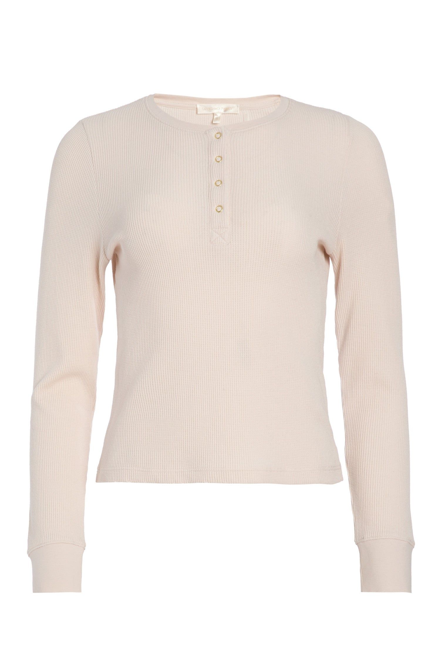 Thelia Waffle Knit Henley sold by LoveShackFancy product image thumbnail 4