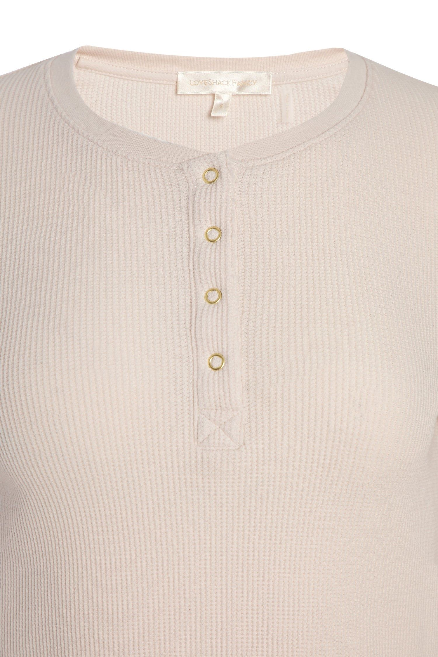 Thelia Waffle Knit Henley sold by LoveShackFancy product image thumbnail 5