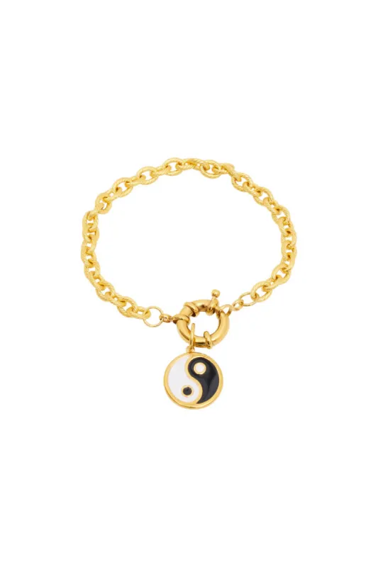 Hypso Yin Yang Charm Bracelet sold by LoveShackFancy