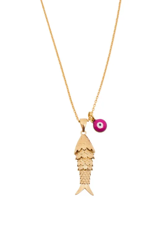Hypso Fish And Eyes Necklace sold by LoveShackFancy