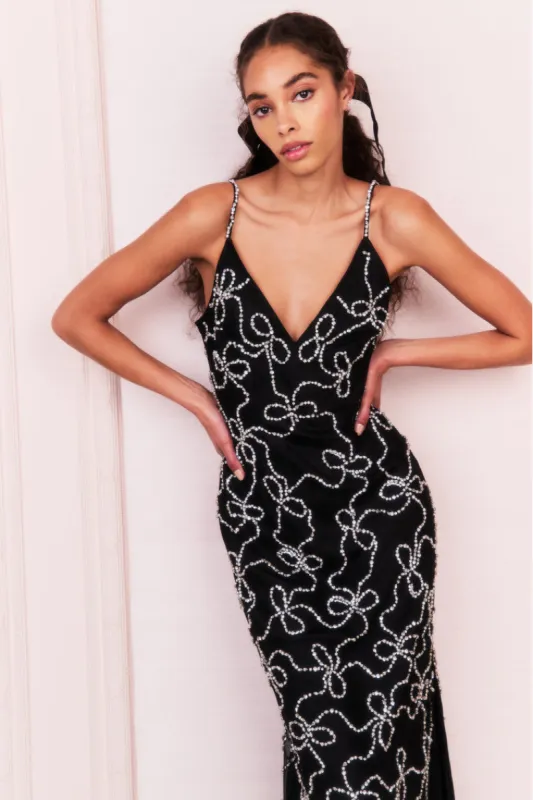Kaylen Embellished Midi Dress sold by LoveShackFancy