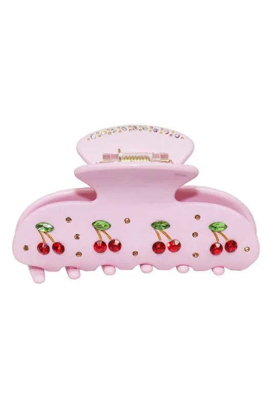 Emijay Pink Cherry Pie Claw Clip sold by LoveShackFancy