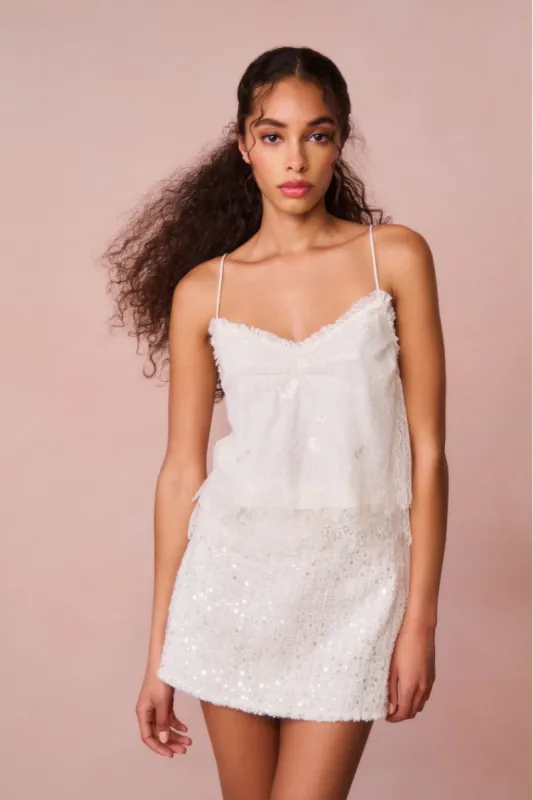 Ferni Lace Cami Top - IVORY made by LoveShackFancy