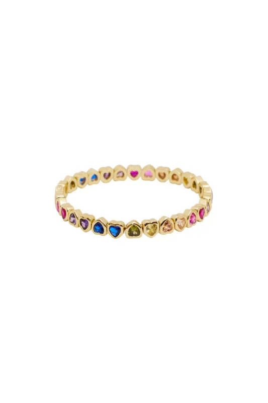 Erin Wachs Small Heart Stretch Bracelet - MULTI sold by LoveShackFancy