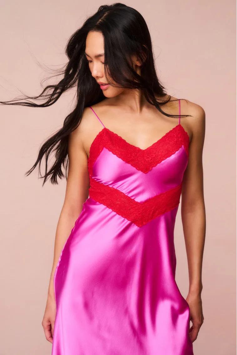 Serita Lace-Trimmed Maxi Dress - FUCHSIA sold by LoveShackFancy product image thumbnail 2