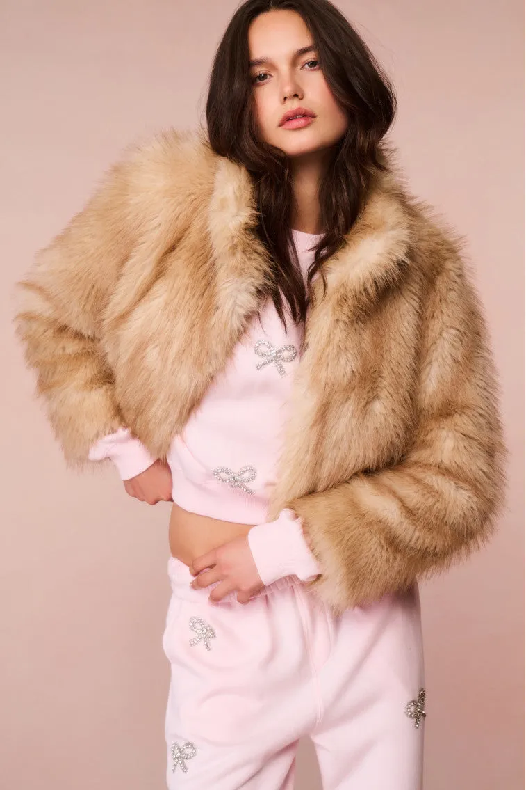 Clarabella Faux Fur Jacket sold by LoveShackFancy product image thumbnail 3