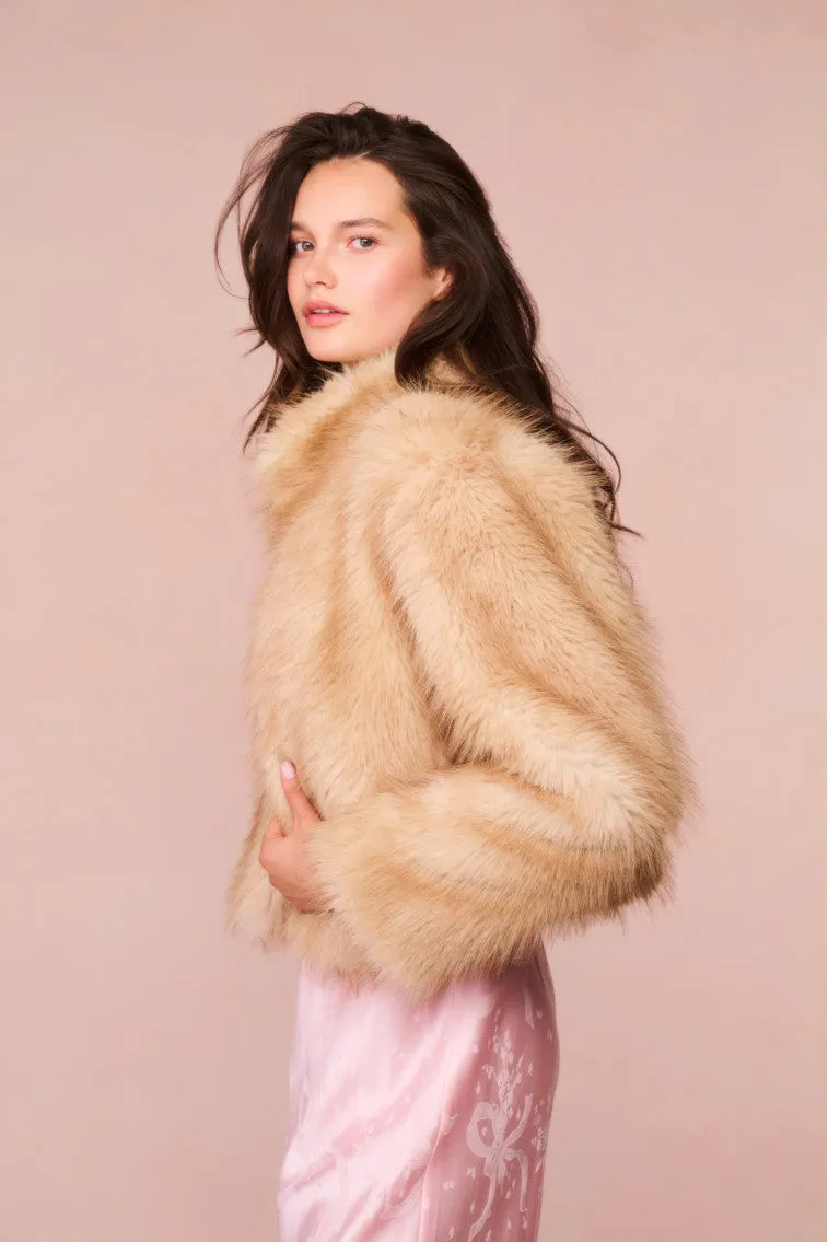 Clarabella Faux Fur Jacket sold by LoveShackFancy product image thumbnail 4