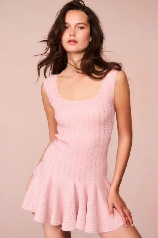 Maryanne Crystal Knit Mini Dress sold by LoveShackFancy