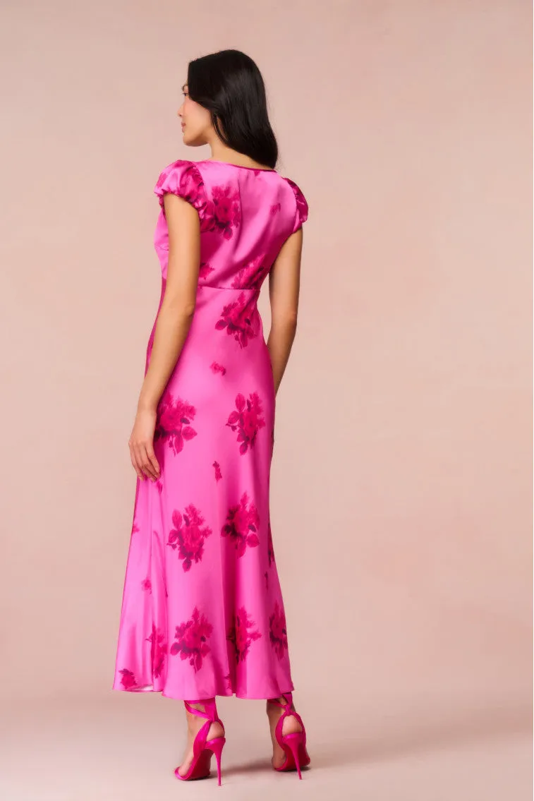 Joelette Floral Satin Maxi Dress sold by LoveShackFancy product image thumbnail 4