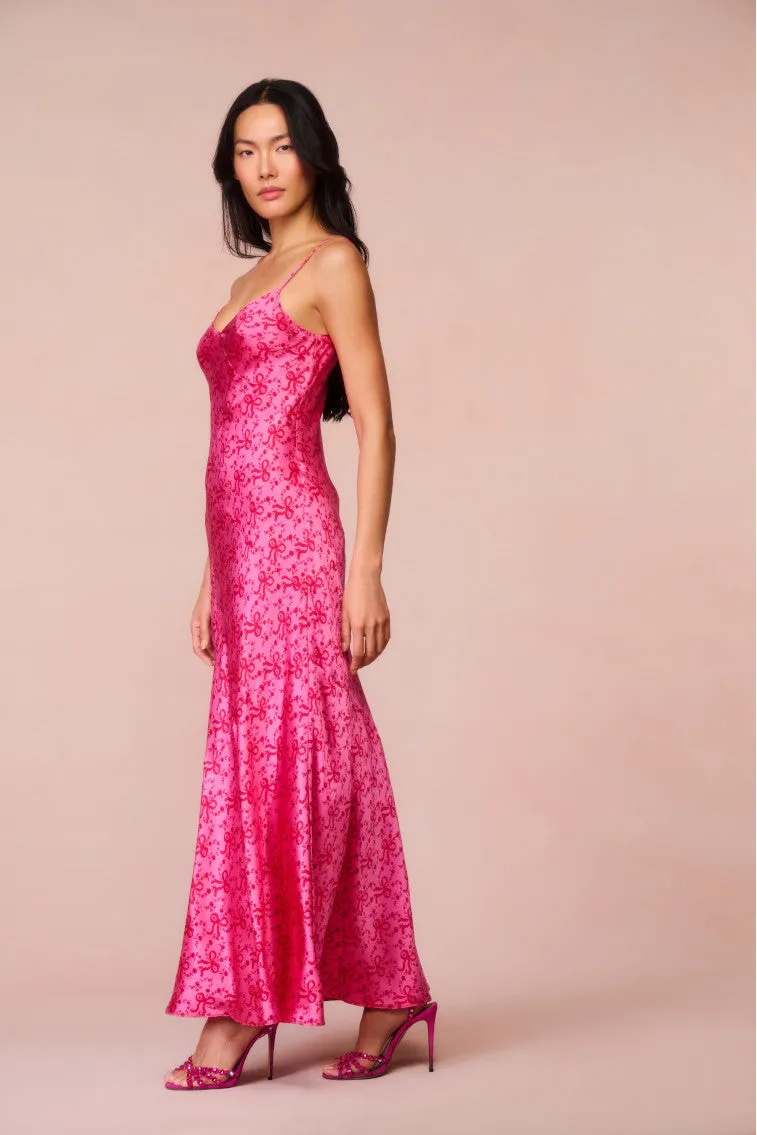 Azalea Silk Bow-Printed Maxi Dress sold by LoveShackFancy product image thumbnail 4