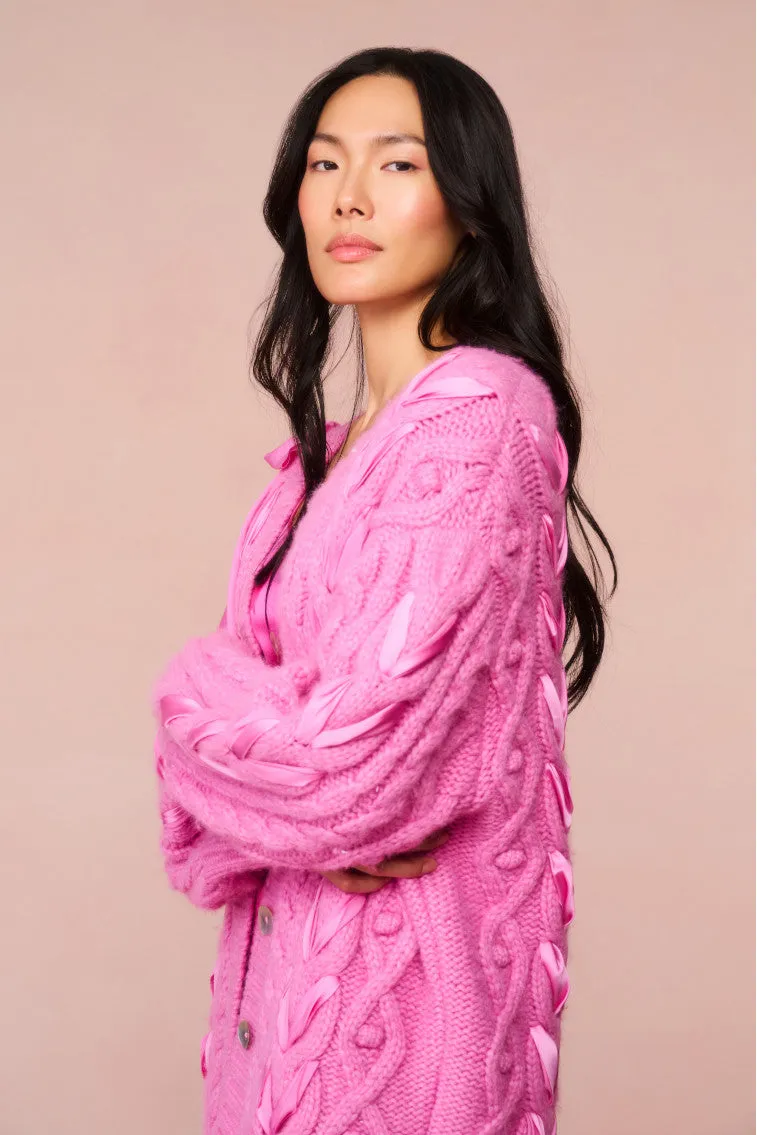 Kassius Alpaca-Blend Ribbon Cardigan sold by LoveShackFancy product image thumbnail 3