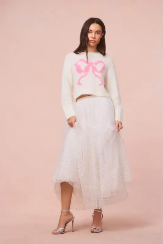 Wilona Glitter Tulle Maxi Skirt sold by LoveShackFancy