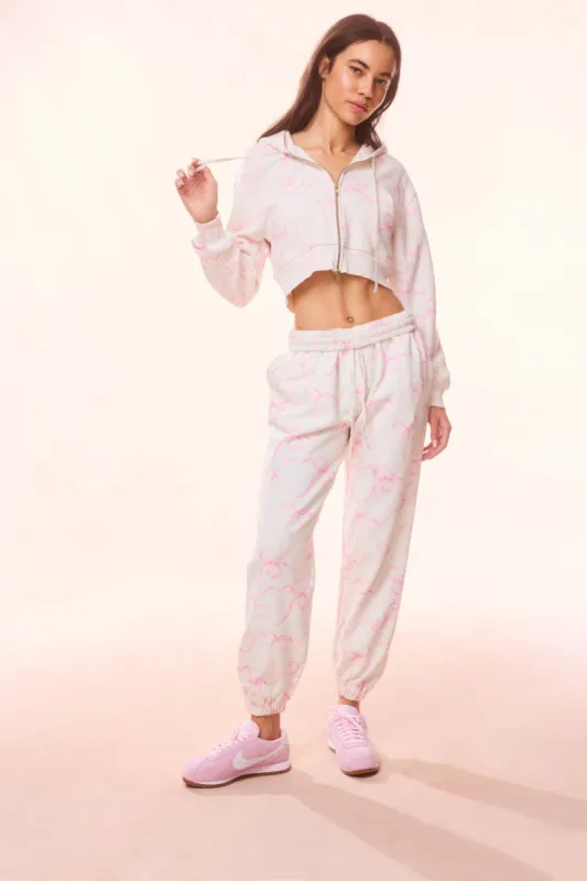 Lillia Cotton Bow Sweatpant sold by LoveShackFancy