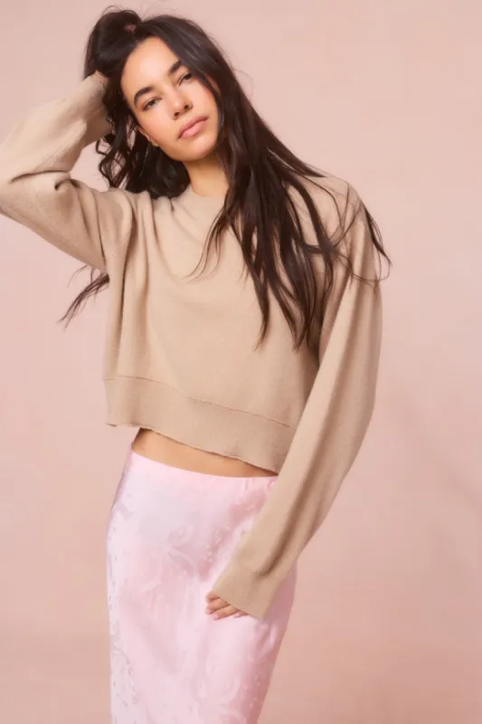 Bellman Cropped Cashmere Pullover sold by LoveShackFancy