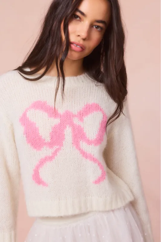 Jorah Alpaca-Blend Bow Pullover sold by LoveShackFancy