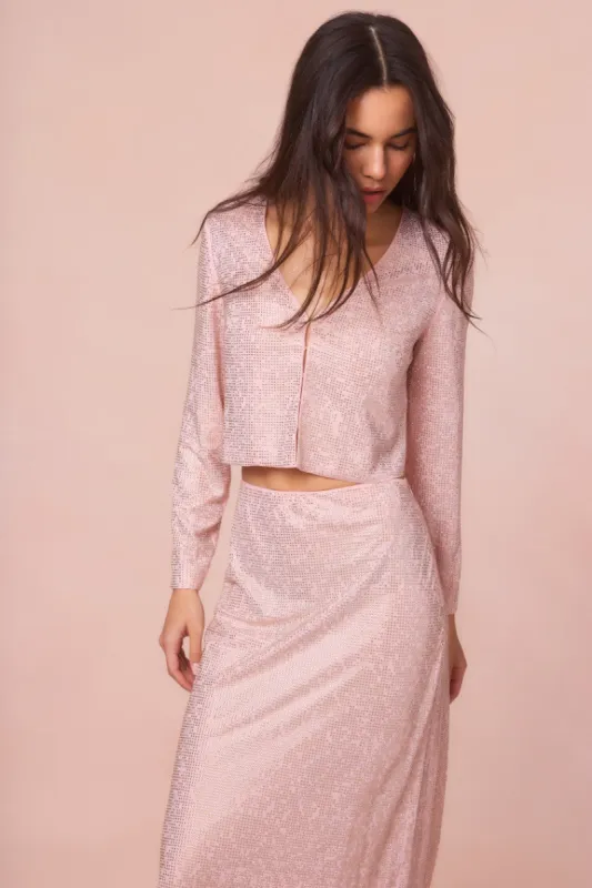 Daliana Crystal Long Sleeve Top made by LoveShackFancy