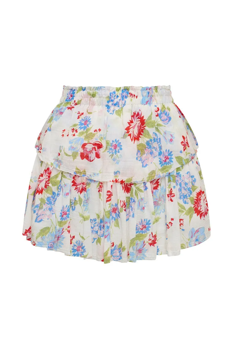 Ruffle Mini Floral Skirt sold by LoveShackFancy product image thumbnail 5
