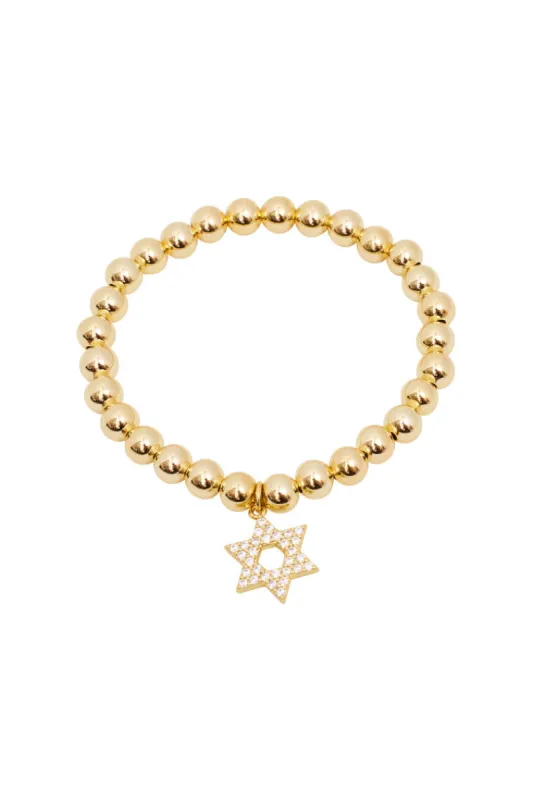Alexa Leigh Crystal Star Of David Bracelet made by LoveShackFancy