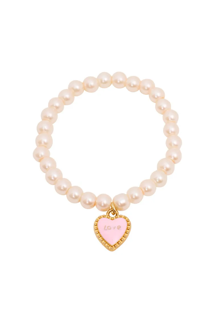 She's Coquette Ballerina Love Heart Bracelet sold by LoveShackFancy