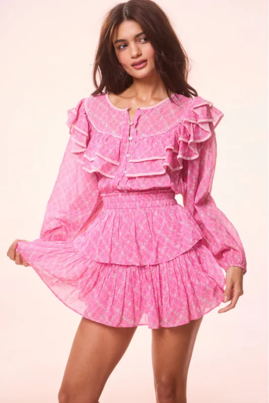 Rosamina Re-Edition Floral Mini Dress sold by LoveShackFancy