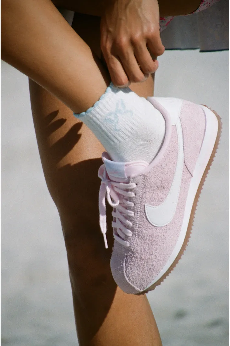 Doyenne Cotton Bow Ankle Socks - BLUE sold by LoveShackFancy product image thumbnail 2