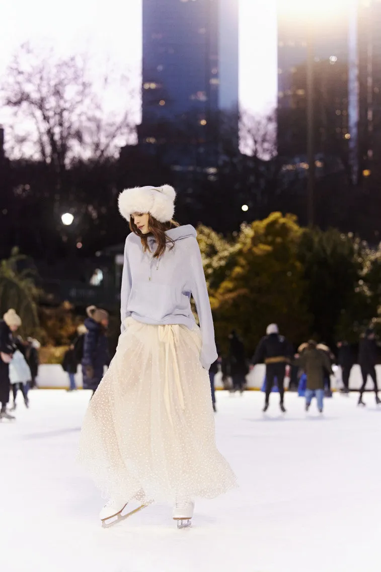 LoveShackFancy x MAX&MOI Wool-Cashmere Faux Fur Hoodie sold by LoveShackFancy product image thumbnail 2