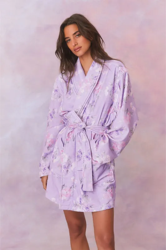 Indie Cotton Bath Robe - HIBISCUS sold by LoveShackFancy