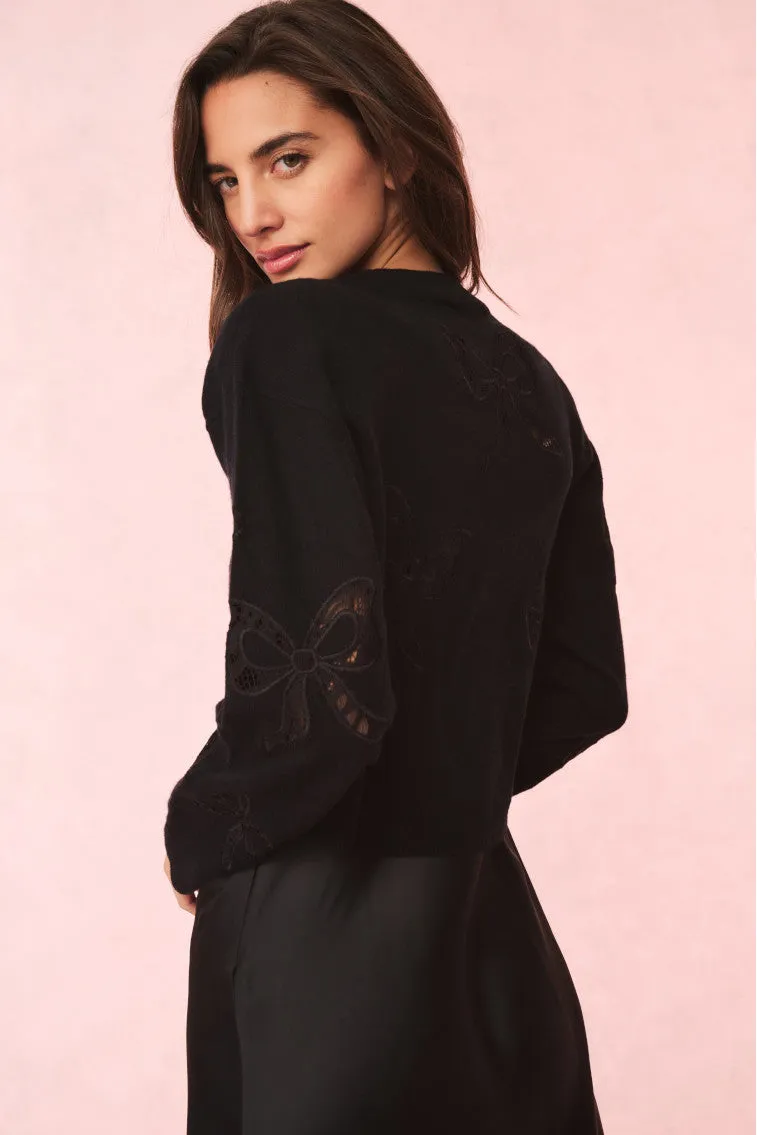 Parson Bow Print Pullover - BLACK sold by LoveShackFancy product image thumbnail 4