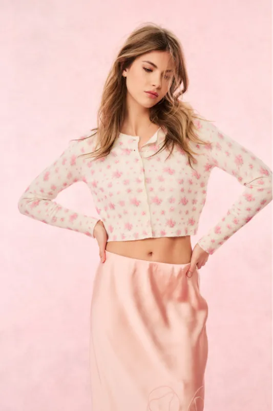 Adeanne Wool Floral Cardigan sold by LoveShackFancy